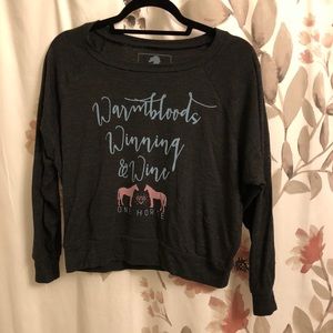Equestrian inspired long sleeve top